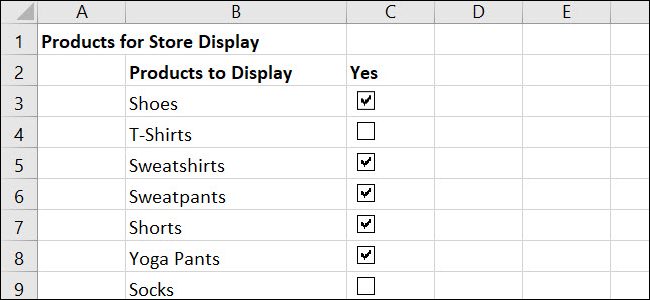 How Do I Create A Check Off List In Excel