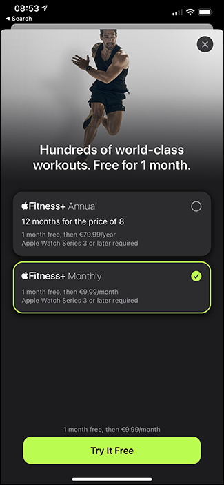 fitness + tela de assinatura