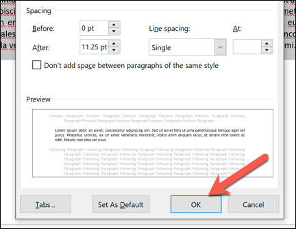 Clique em "OK" para salvar as configurações do parágrafo em seu documento.