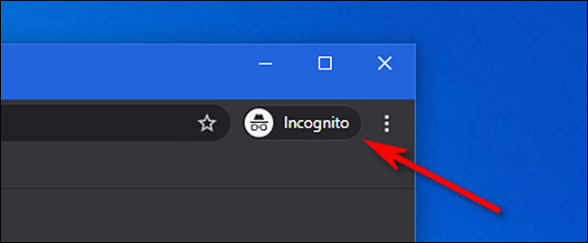 O logotipo anônimo do Google Chrome na barra de ferramentas