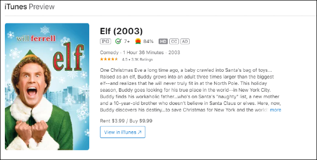 Elf no iTunes