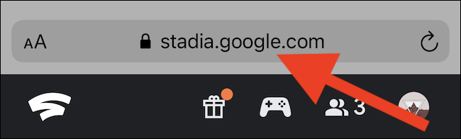 Navegue até o site do Stadia