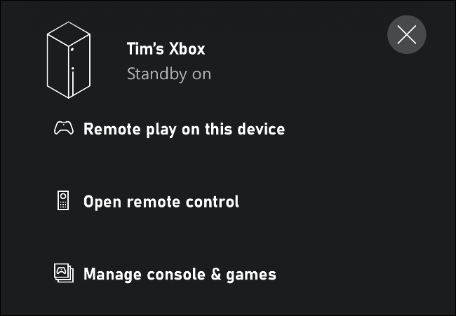 Reprodução remota neste Xbox via iPhone