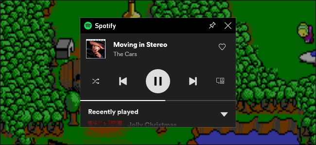 spotify widget windows 10