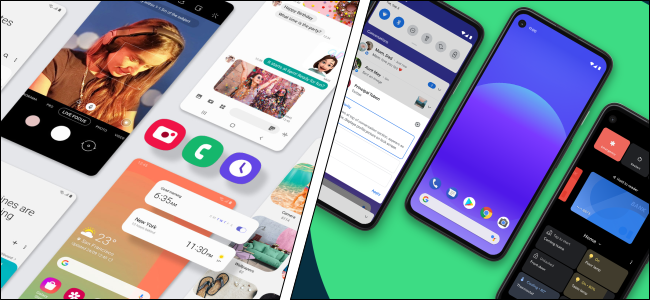 Samsung One UI e Google Pixel UI