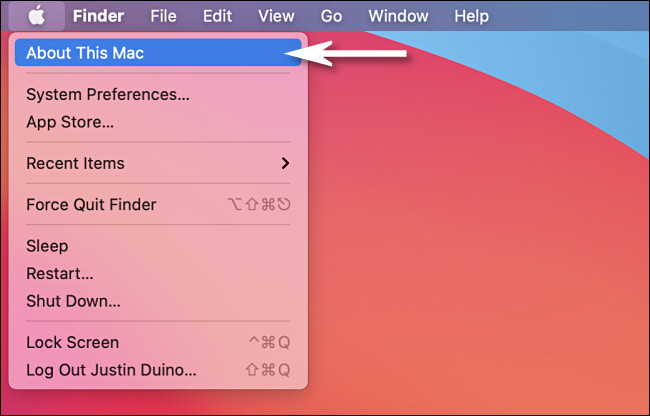 Em um Mac, clique no menu Apple e selecione "Sobre este Mac".