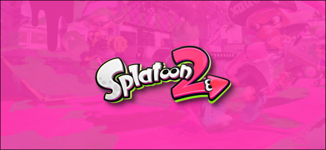 Logotipo do Nintendo Switch Splatoon 2 em fundo rosa