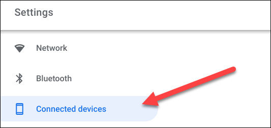 dispositivos conectados nas configurações