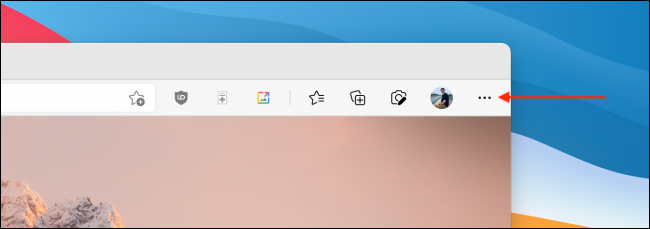 Clique no botão Menu no Microsoft Edge