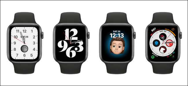 Diferentes mostradores de relógio para Apple Watch