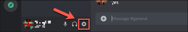 Para abrir o menu de configurações no Discord, entre no aplicativo de desktop e pressione o ícone de configurações no canto inferior esquerdo.