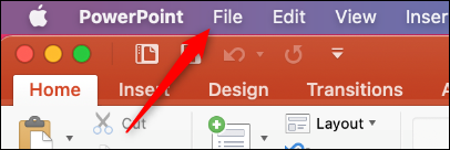 Guia Arquivo no Microsoft PowerPoint para Mac