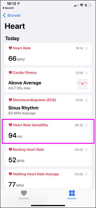 app saúde HRV em destaque