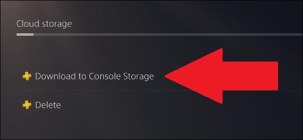 PS4 salva baixado para console de armazenamento da nuvem