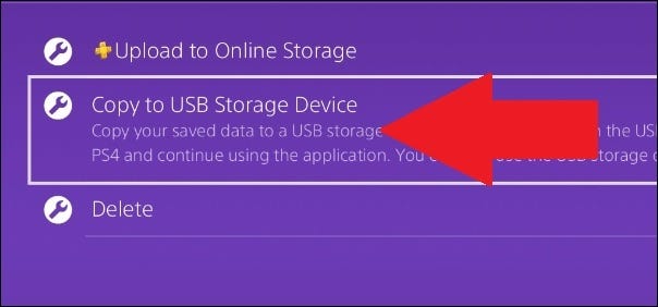 copie seus arquivos de ps4 para um dispositivo usb