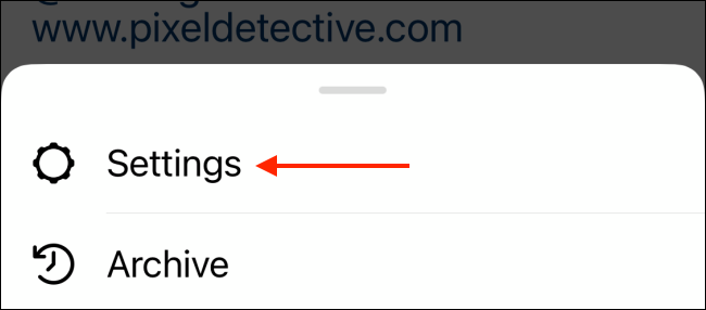 Toque em Configurações no menu do Instagram
