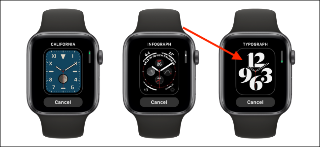 Toque no mostrador do relógio para adicioná-lo ao Apple Watch