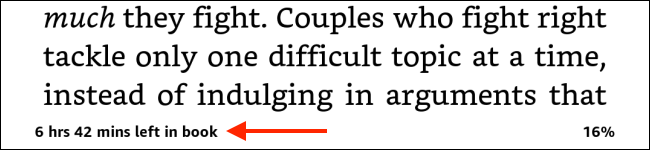 Tempo restante para terminar o livro no Kindle