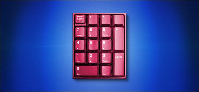 Teclado numérico em fundo azul