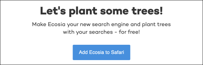 Adicione Ecosia ao seu navegador de escolha