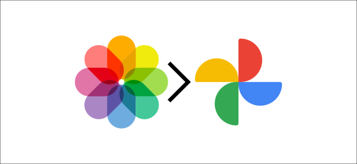 fotos da apple e logotipos do google photos