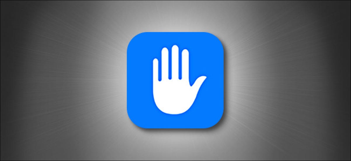 O ícone de privacidade do Apple iOS e iPadOS em um fundo cinza