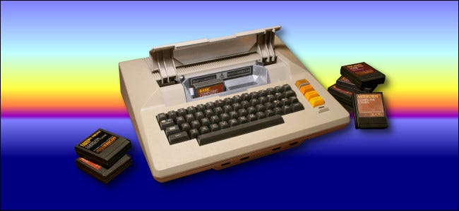 Atari 800 em um fundo do sol por Benj Edwards.