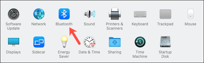Visite as preferências do sistema Bluetooth no Mac