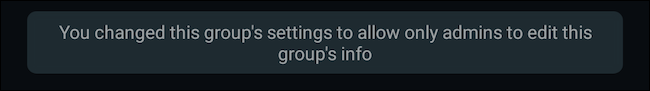 Informações do grupo, editar acesso, alterar notificação do WhatsApp