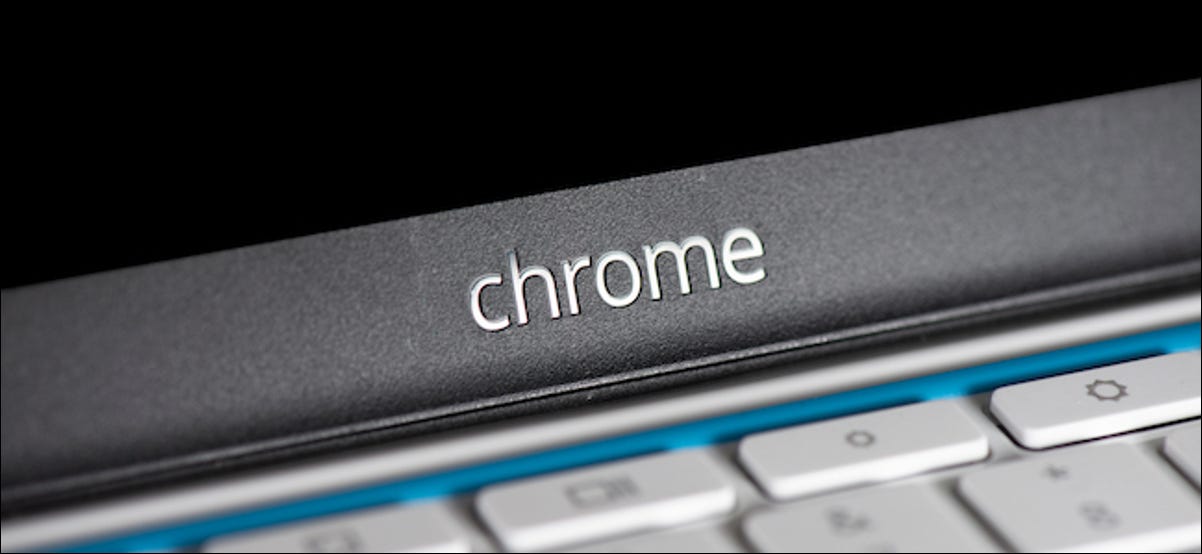 Logotipo do Chrome em um Google Chromebook