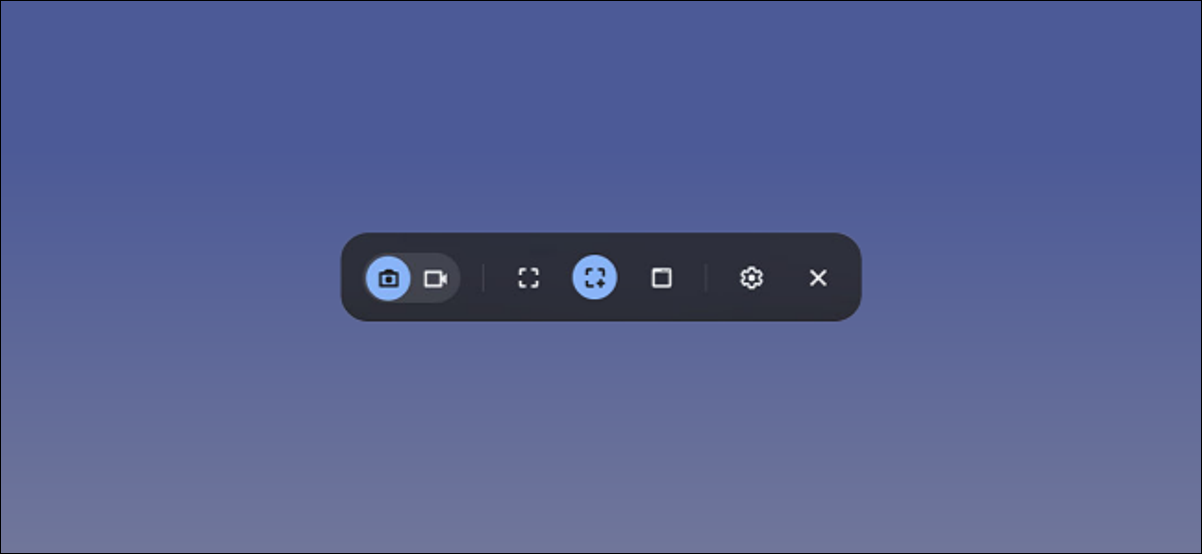barra de ferramentas do gravador de tela do Chrome OS