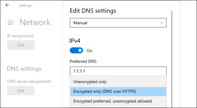 Habilitando DNS sobre HTTPS no Windows 10.