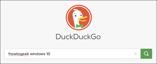 Pesquisando How-To Geek com DuckDuckGo