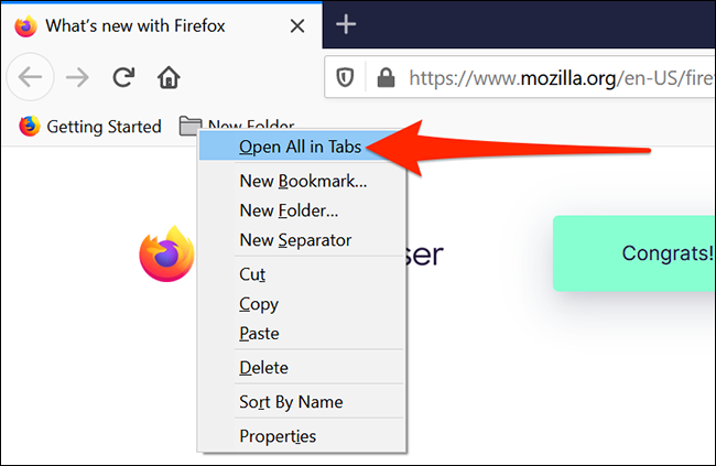 Abra vários sites de uma vez no Firefox