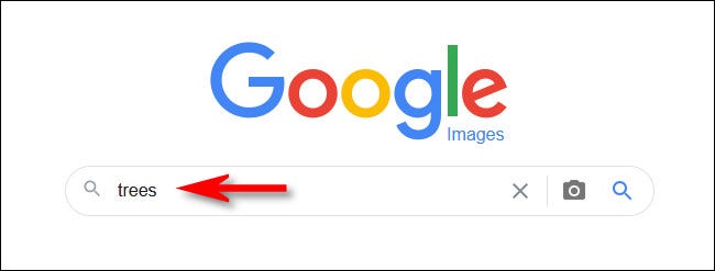 Digite sua pesquisa no Imagens do Google e pressione Enter.