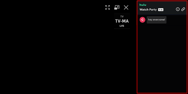 Hulu assistir bate-papo de festa