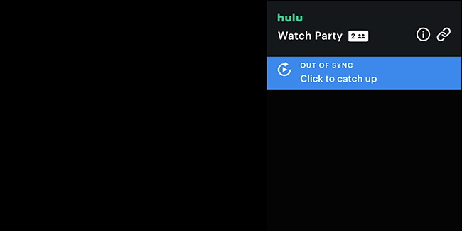 Hulu assistir a sincronização da festa