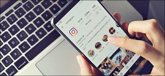 Perfil do Instagram em um smartphone