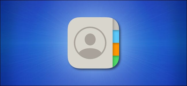 O ícone de contatos do iPhone e iPad em um fundo azul