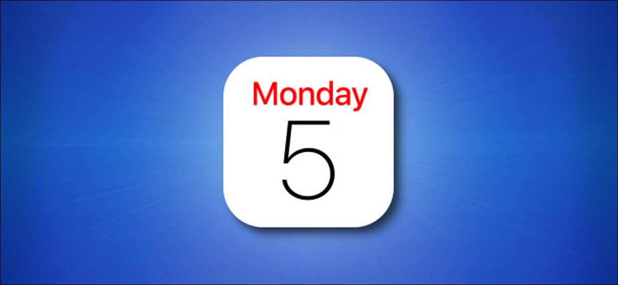 Ícone do aplicativo Agenda do iPhone em um fundo azul