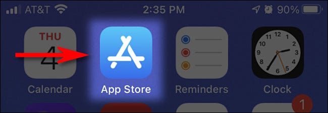 Inicie a App Store tocando em seu ícone azul.
