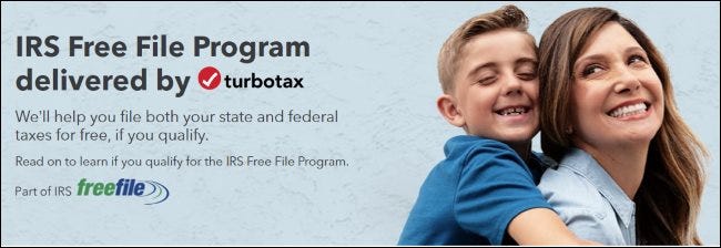 O banner TurboTax IRS Free File.