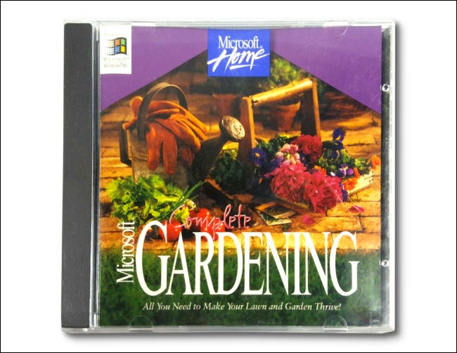 Caixa de joia do CD Microsoft Complete Gardening.