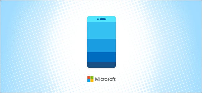 Ícone do seu telefone do Microsoft Windows em um fundo de meio-tom azul