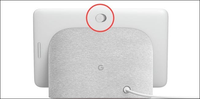 Interruptor mudo do hub do Google Nest