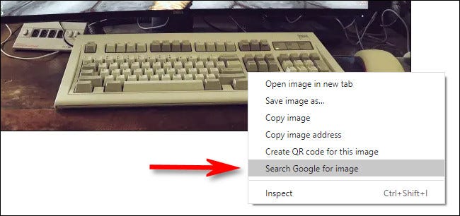 No Google Chrome, clique com o botão direito em uma imagem e selecione "Pesquisar imagem no Google" para fazer uma pesquisa reversa rápida de imagens.