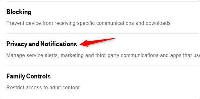 Clique em "Privacidade e notificações".