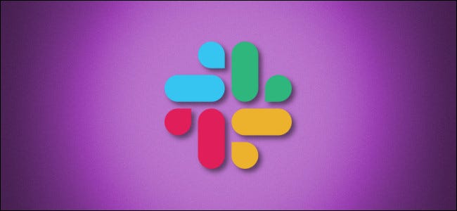 Logotipo do Slack em um fundo roxo