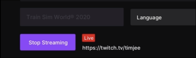 Pare a transmissão no Twitch para Xbox