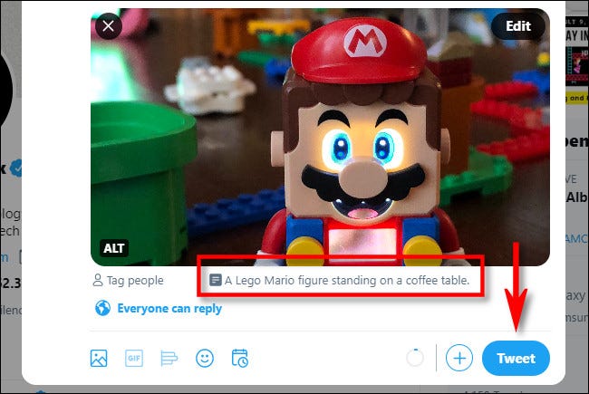 Ao ver o texto alternativo abaixo da imagem, clique em "Tweet" para enviar o tweet.